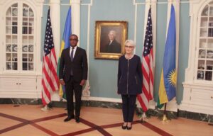 Minisitiri Dr. Biruta mu ruzinduko rw’akazi i Washington muri Amerika