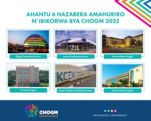 Kigali: Ahantu 6 hazabera amahuriro n’ibikorwa bya CHOGM 2022