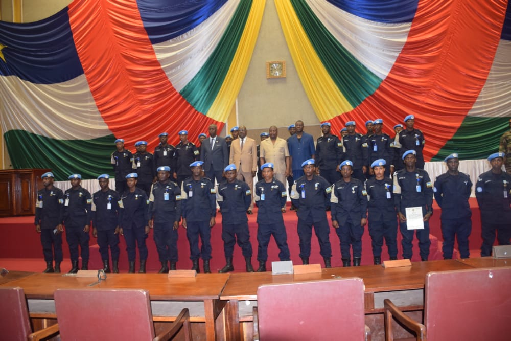 Santarafurika: Abapolisi b’u Rwanda bashimiwe ubunyamwuga mu kuzuza inshingano