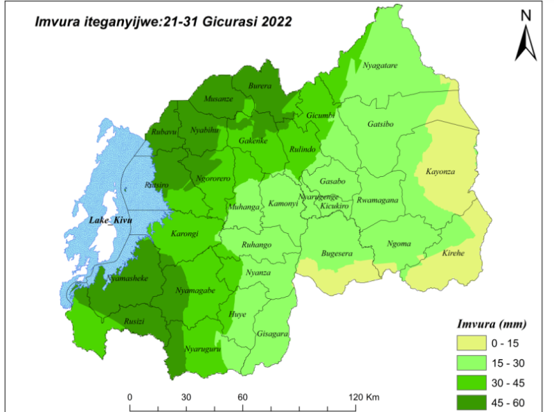 Imvura izagabanyuka mu Gihugu hose