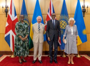 Perezida Kagame na Jeannette Kagame bakiriye Prince Chales na Camilla
