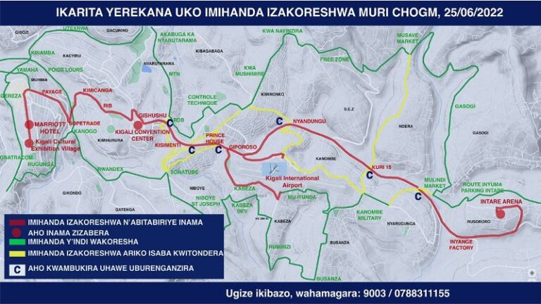 CHOGM: Uko imihanda ikoreshwa kuri uyu wa 25 Kamena 2022