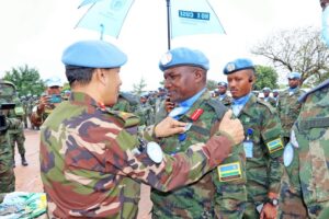 Ingabo z’u Rwanda muri UNMISS zambitswe imidali ya Loni