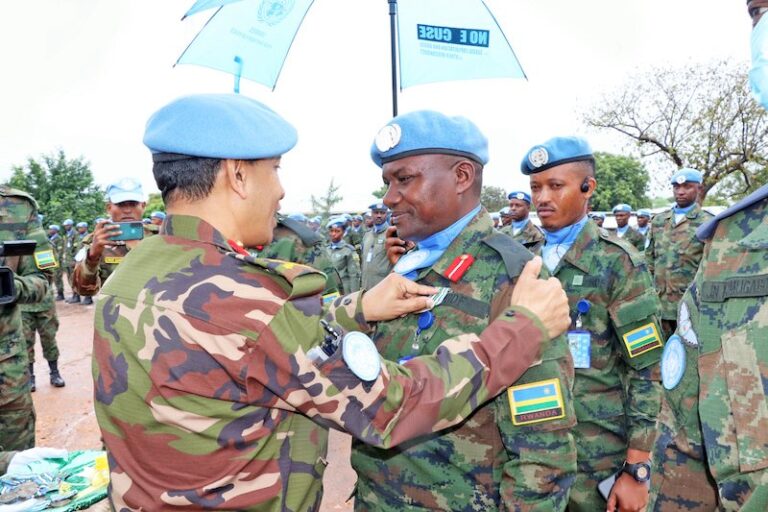 Ingabo z’u Rwanda muri UNMISS zambitswe imidali ya Loni
