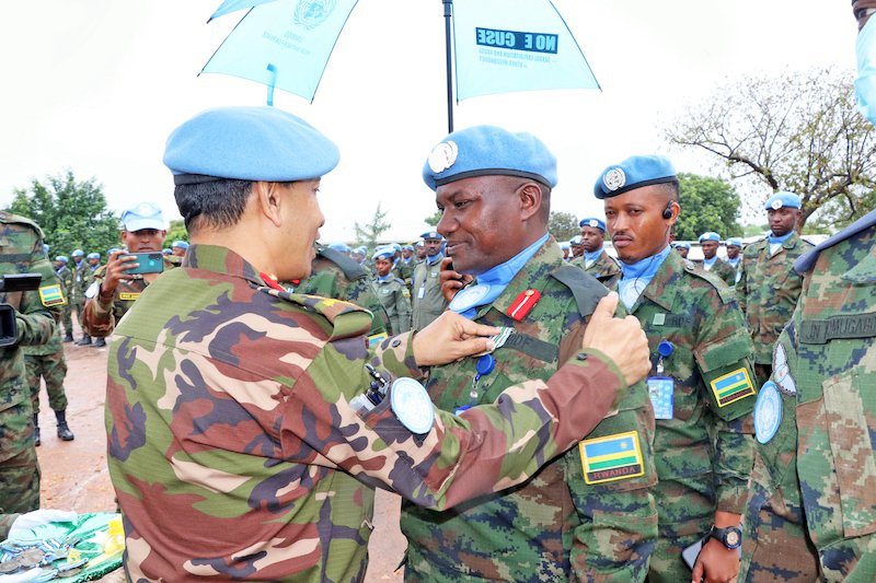 Ingabo z’u Rwanda muri UNMISS zambitswe imidali ya Loni