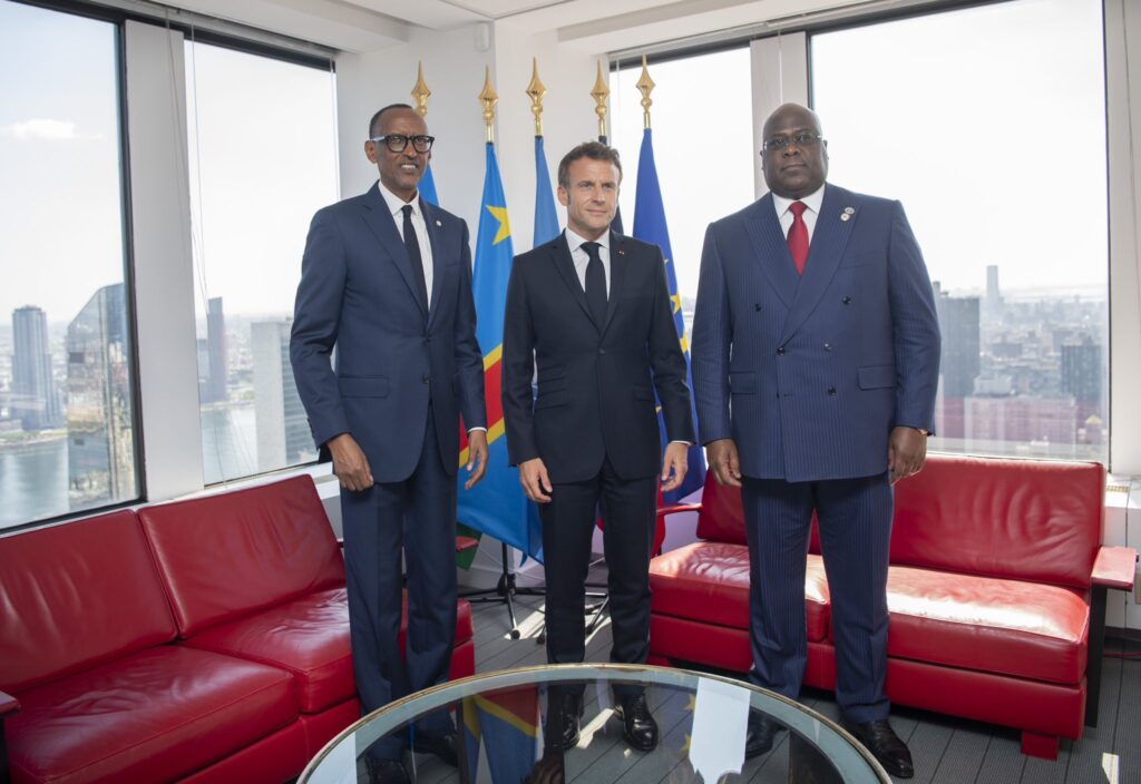 Perezida Kagame, Tshisekedi na Macron bavuze ku bibazo birimo FDLR 