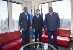 Perezida Kagame, Tshisekedi na Macron bavuze ku bibazo birimo FDLR 