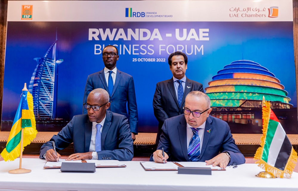 U Rwanda na UAE byasezeranye gufatanya koroshya ubucuruzi n’ishoramari