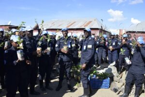 Sudani y’Epfo: Abapolisi b’u Rwanda bari muri UNMISS bateye ibiti