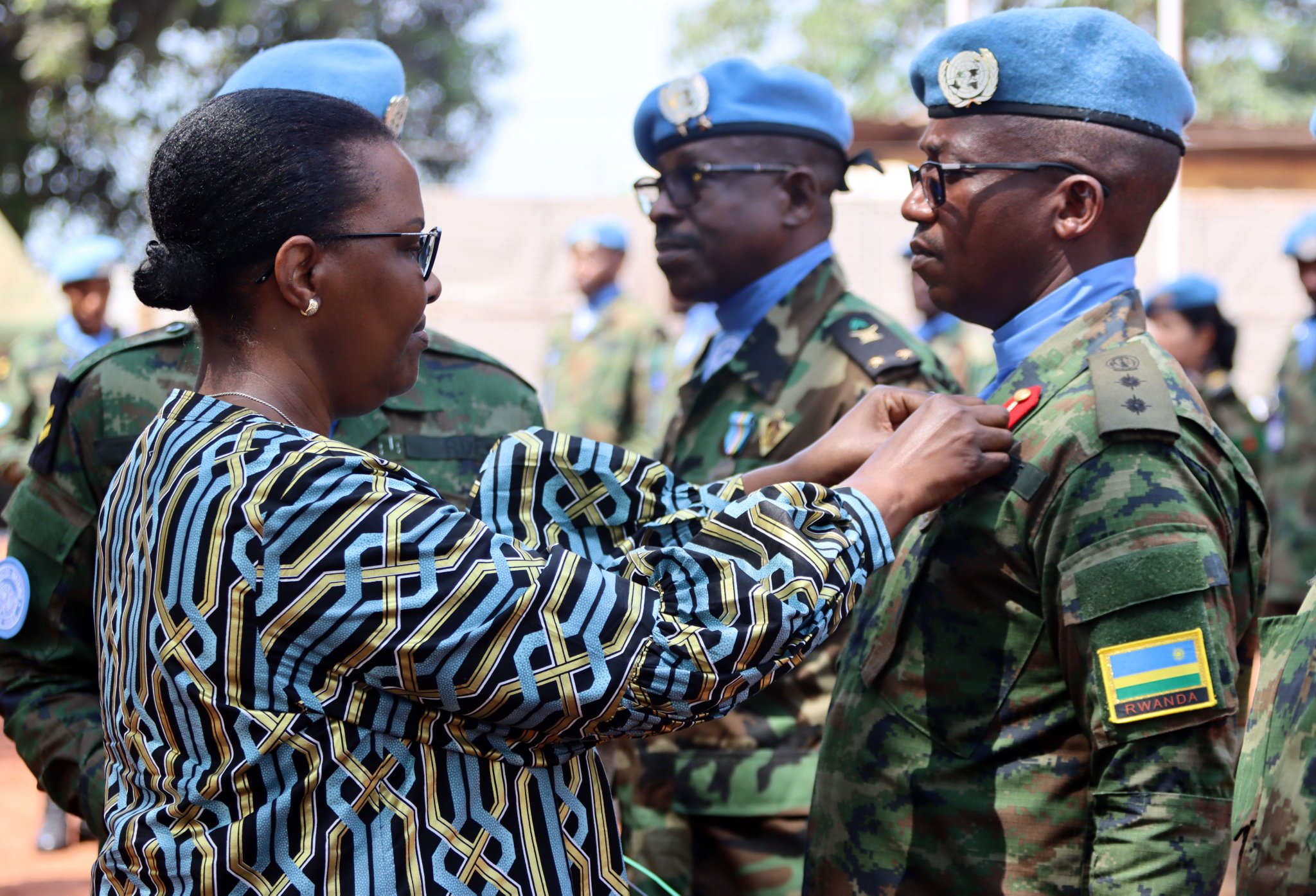 Santarafurika: Ingabo z’u Rwanda zambitswe imidali y’ishimwe ya Loni