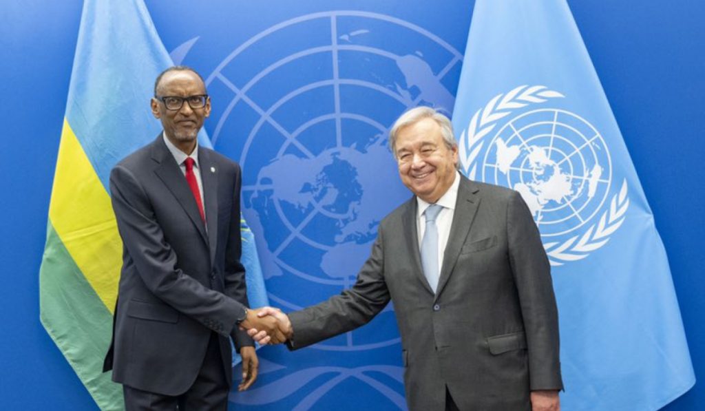 Perezida Kagame na Guterres baganiriye ku gushakira amahoro n’umutekano RDC