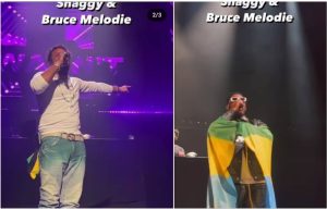 Bruce Melodie yazamuye ibendera ry’u Rwanda aririmbana na Shaggy