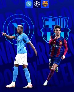 Tombola ya 1/8 cya UEFA Champions League Napoli izahura na FC Barcelona