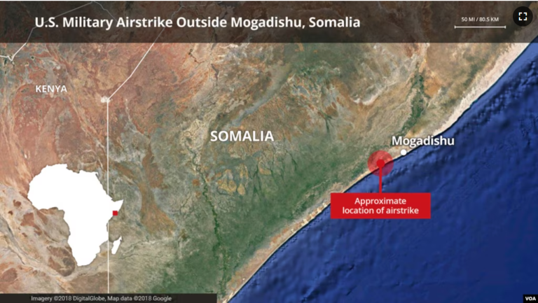 Somalia: Ingabo z’Amerika zagabye igitero ku barwanyi ba Al-Shabab