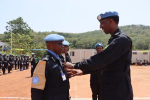 Centrafrique: Abapolisi b’u Rwanda 320 bambitswe imidali y’ishimwe
