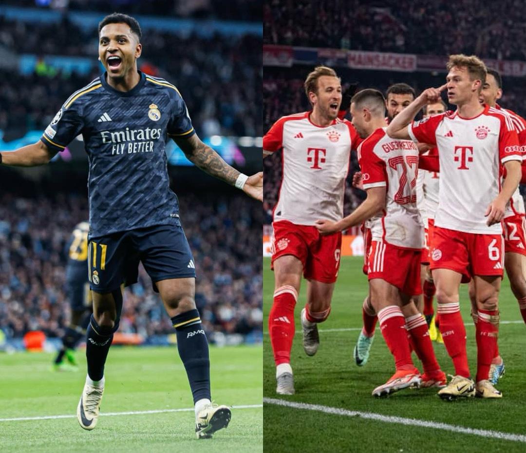 UEFA Champions League: Real Madrid na Bayern Munchen zageze muri 1/2 