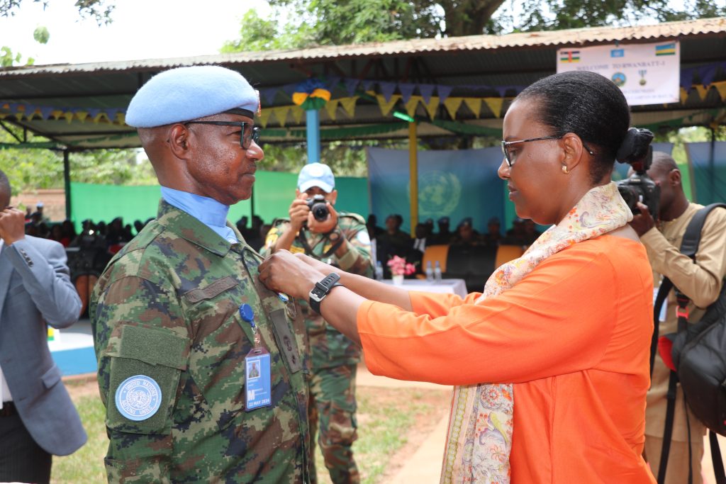 Centrafrique: Abasirikare b’u Rwanda bashimiwe