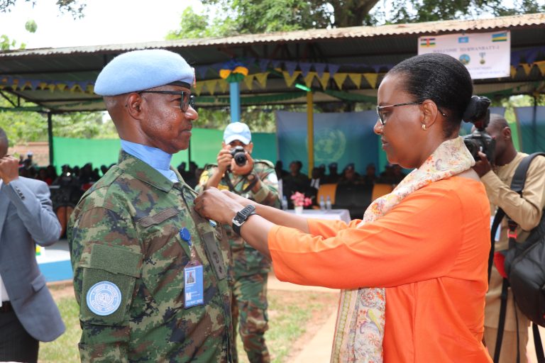 Centrafrique: Abasirikare b’u Rwanda bashimiwe