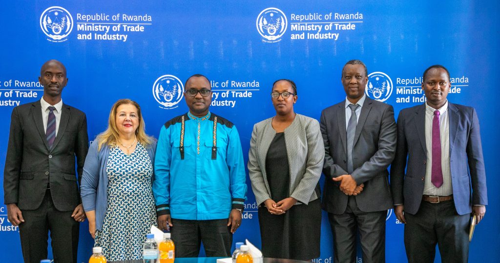 Prof. Ngabitsinze yaganiriye na Aurelia Patrizia Aurelia ku iterambere ry’inganda