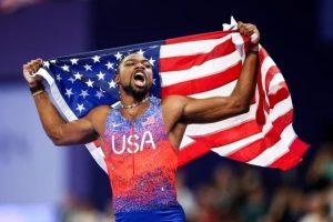 Imikino Olempike: Noah Lyles yegukanye umudali wa zahabu muri metero 100