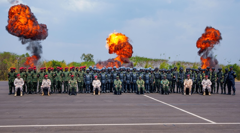 Gen. Muganga yashimiye abasirikare 100 ba Military Police basoje imyitozo yihariye