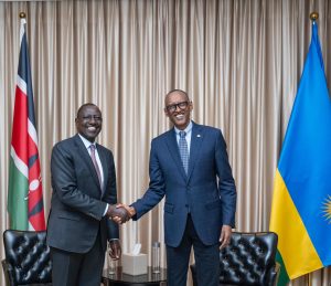 Perezida Kagame yaganiriye na Perezida William Ruto na Wavel Ramkalawan