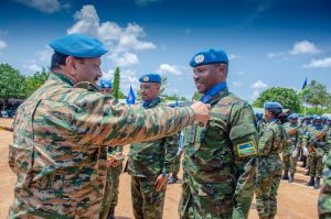 Sudani y’Epfo: Ingabo z’u Rwanda zambitswe imidali y’ishimwe