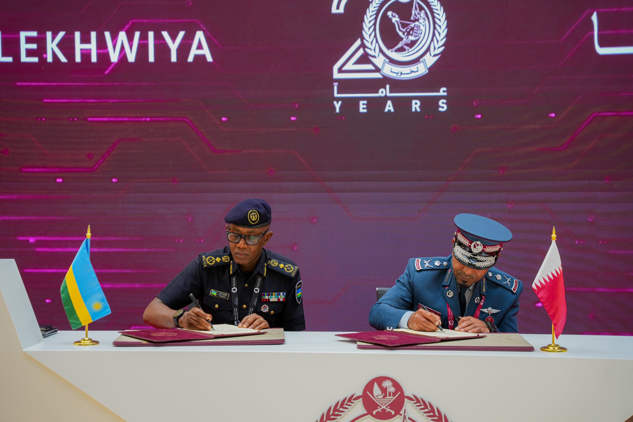 Qatar yasinyanye amasezerano y’ubufatanye na Polisi y’u Rwanda