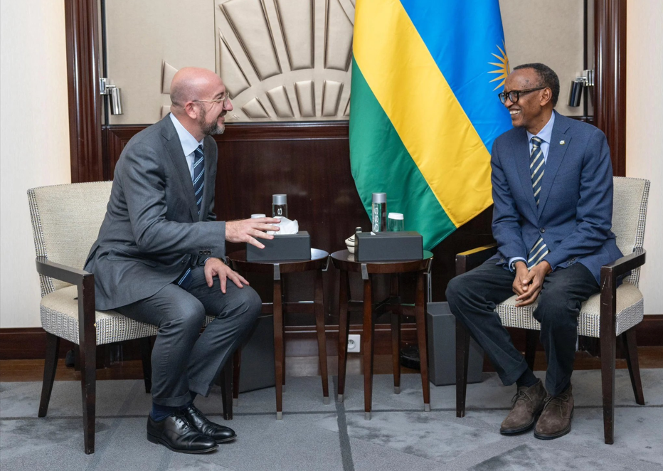 Perezida Kagame yagiranye ibiganiro n’Umuyobozi wa Komisiyo ya EU