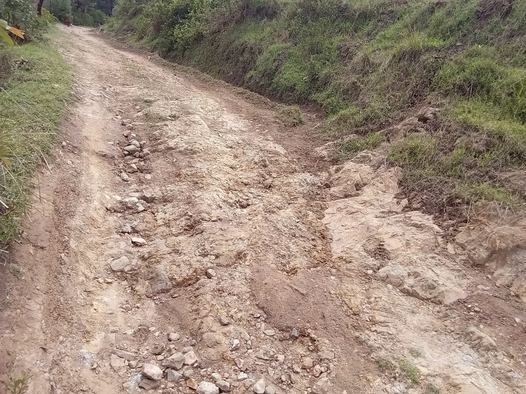 Rutsiro: Umuhanda w’ibinogo ugora ababyeyi bagahekwa mu ngobyi bifuza ko ukorwa