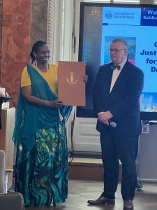 Dr Agnes Kalibata yahawe igihembo kubera uruhare rwe mu guteza imbere ibiribwa ku Isi