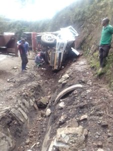 Nyamasheke: Impanuka y’ikamyo yahitanye uwari uyirimo shoferi arakomereka bikabije