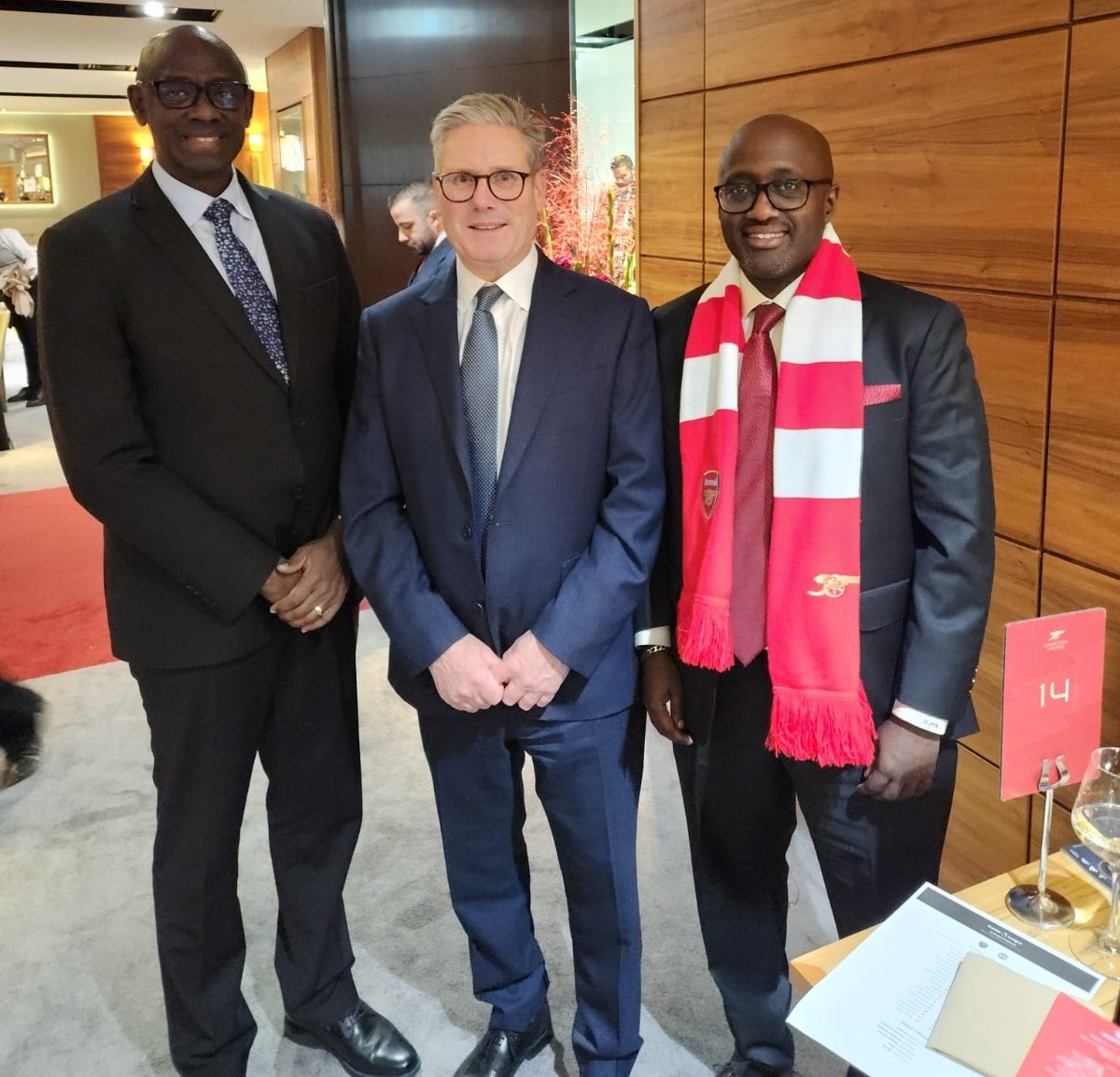 Nduhungirehe na Minisitiri w’Intebe w’u Bwongereza mu barebye umukino wa Arsenal