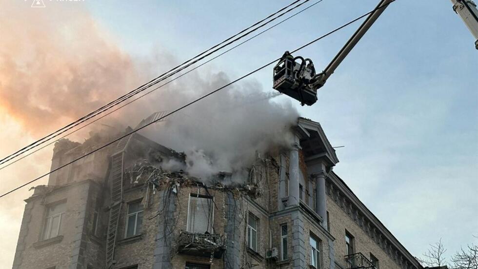 Ukraine: Drone 111 z’u Burusiya zamishe ibisasu kuri Kyiv ku Bunani, hapfa 2 hakomereka 6