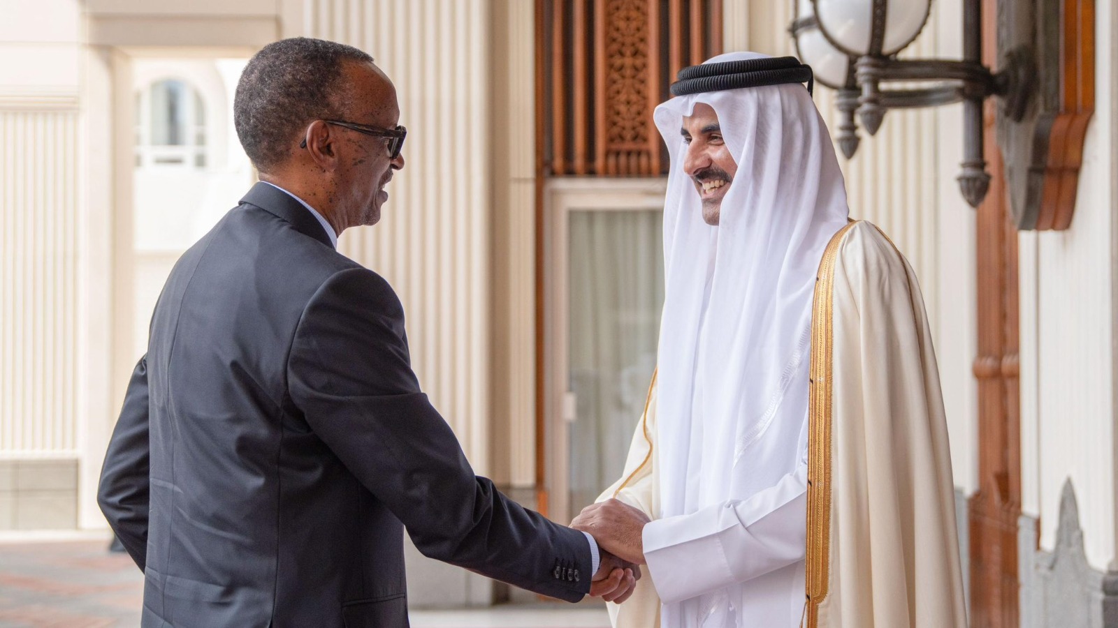 Perezida Kagame yagiranye ibiganiro na Emir wa Qatar ku mubano w’ibihugu byombi