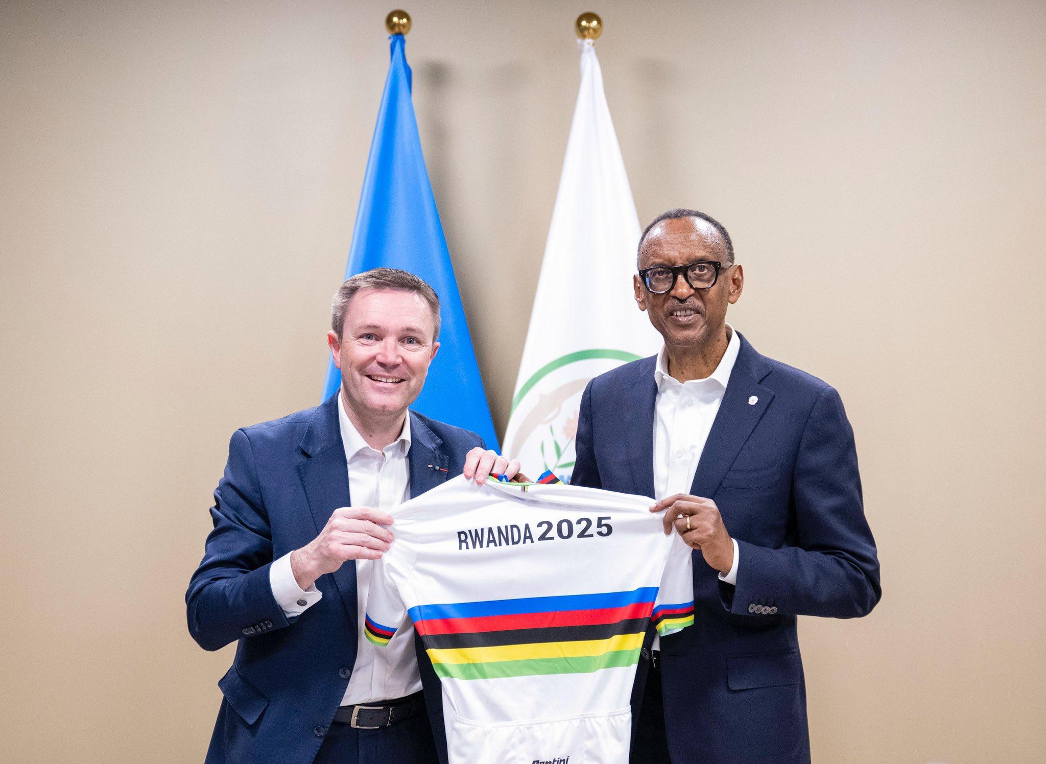 Perezida Kagame na Lappartient mu kugeza Tour du Rwanda ku rwego rw’Isi