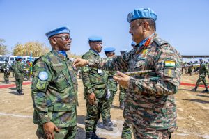 Ingabo z’u Rwanda zoherejwe muri Sudani y’Epfo zambitswe imidali&nbsp;