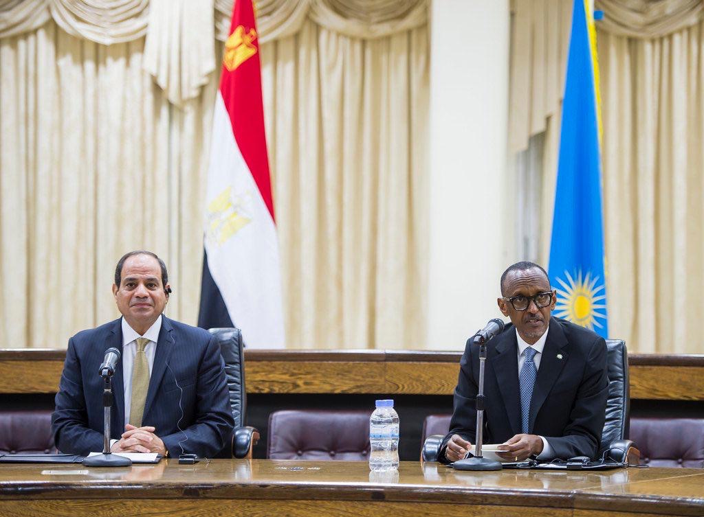 Perezida Kagame na Perezida wa Misiri biyemeje kwimakaza ubutwererane
