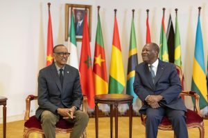 Perezida Kagame yaganiriye na mugenzi we wa Côte d’Ivoire