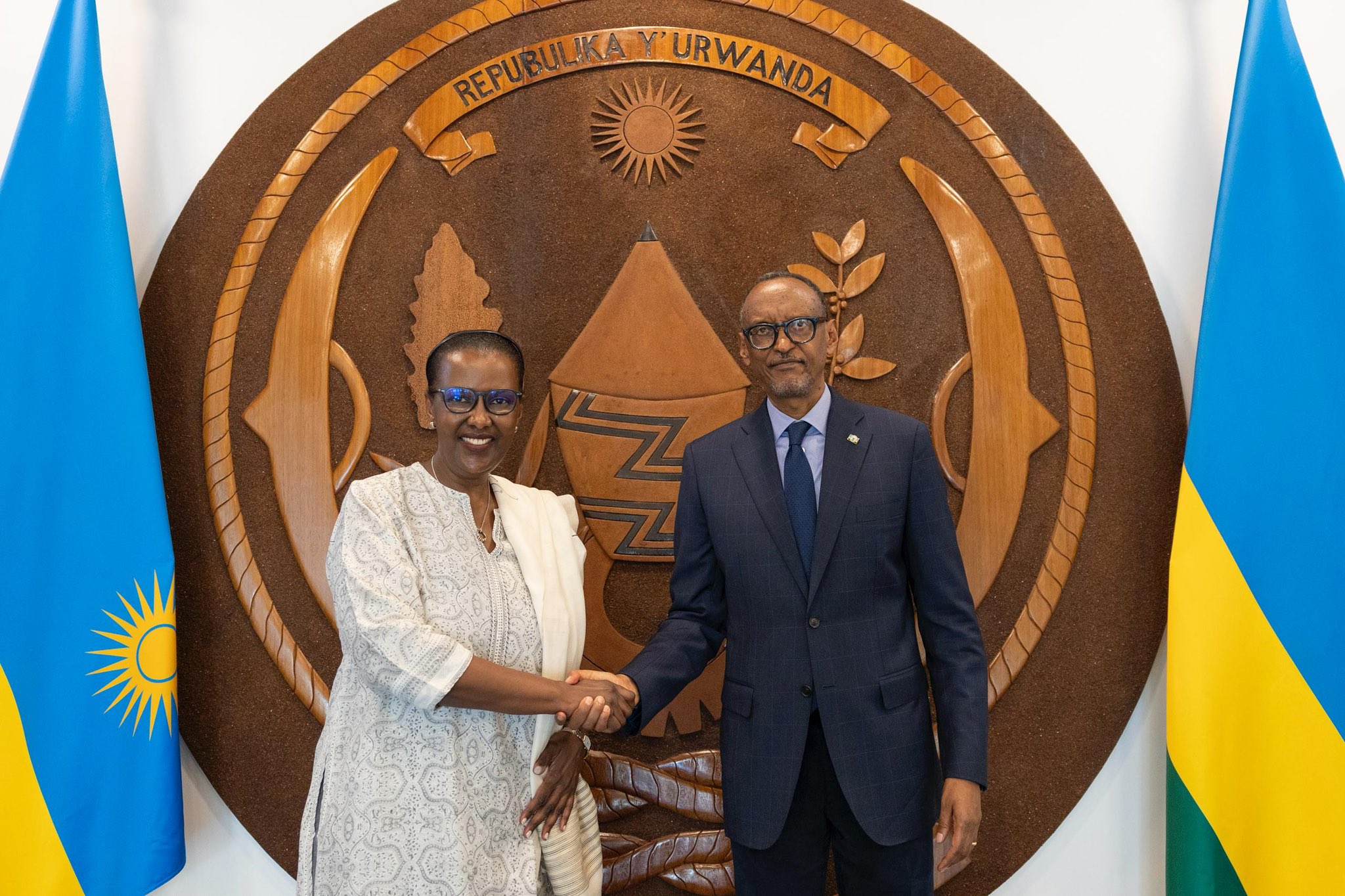 Perezida Kagame yaganiriye n’Intumwa yihariye ya Loni muri Centrafrique ku mutekano wo mu Karere