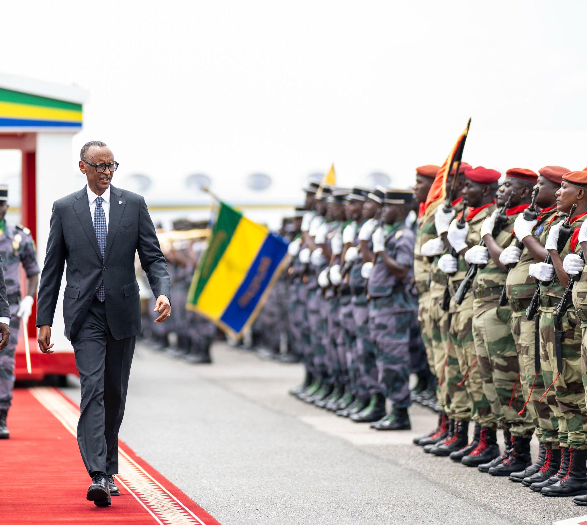 Perezida Kagame yitabiriye irahira rya Perezida mushya wa Gabon