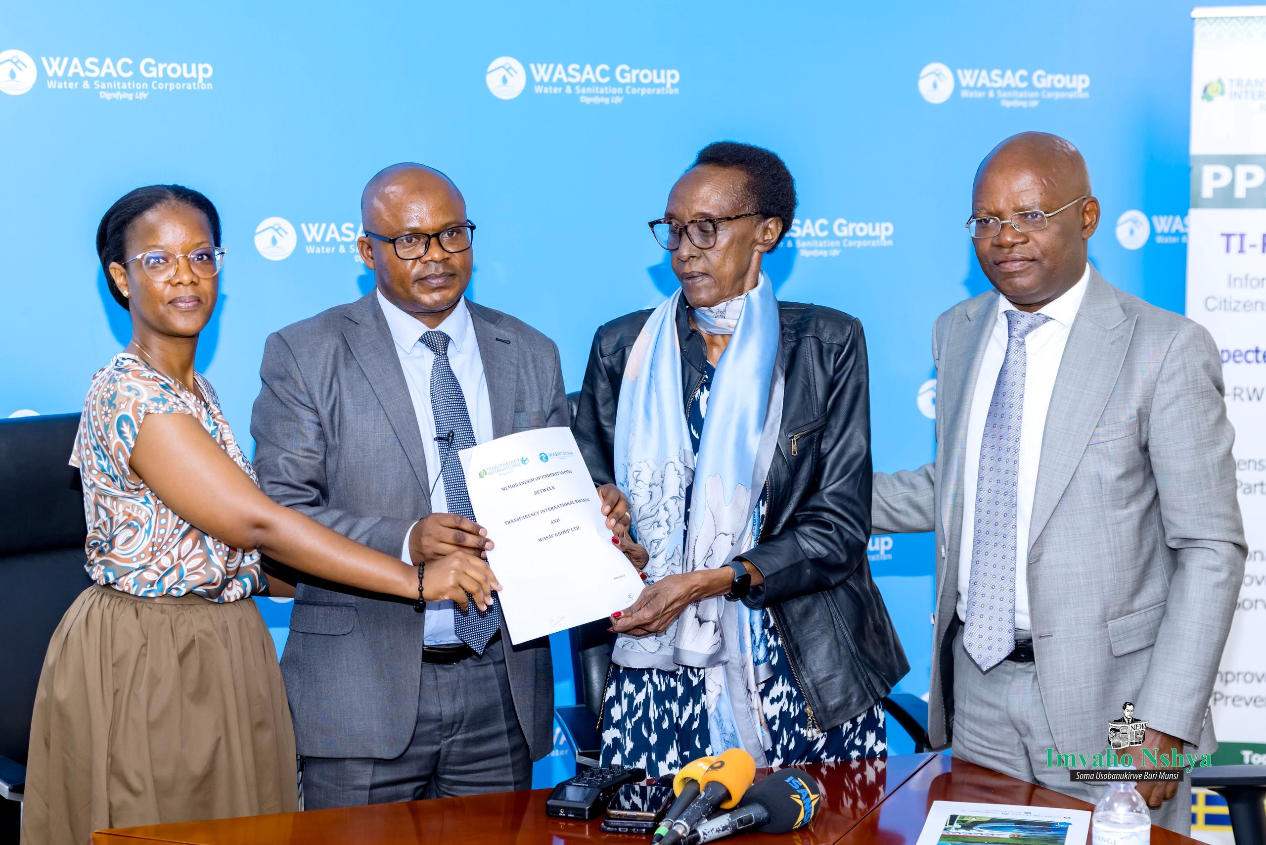 WASAC Group na TI Rwanda mu guhashya ruswa mu mitangire y’amazi