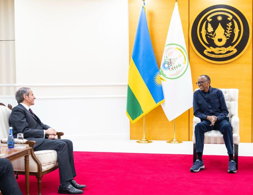 Perezida Kagame yakiriye abitabiriye inama yiga ku ngufu za Nikeleyeri  