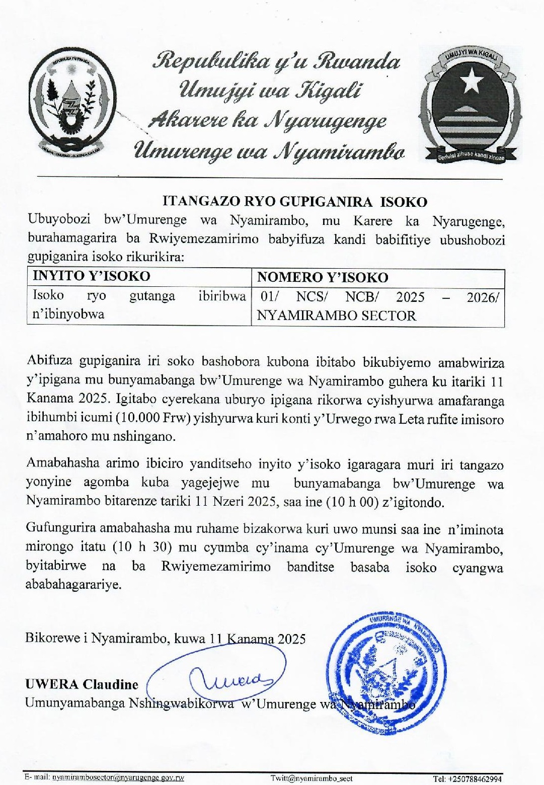 » UMURENGE WA NYAMIRAMBO: Isoko ryo gutanga ibiribwa n’ibinyobwa ...