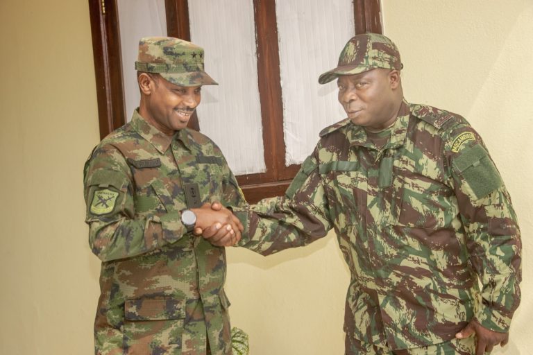 Maj. Gen. Ruvusha yakiriye Umugaba Mukuru w’Ingabo za Mozambique uheruka mu Rwanda