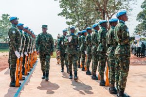 Maj Gen Nyakarundi yasuye ingabo z’u Rwanda ziri mu butumwa muri Santarafurika