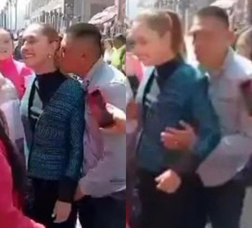 Perezida wa Mexique yakorakowe ku mabere n’umugabo  mu ruhame