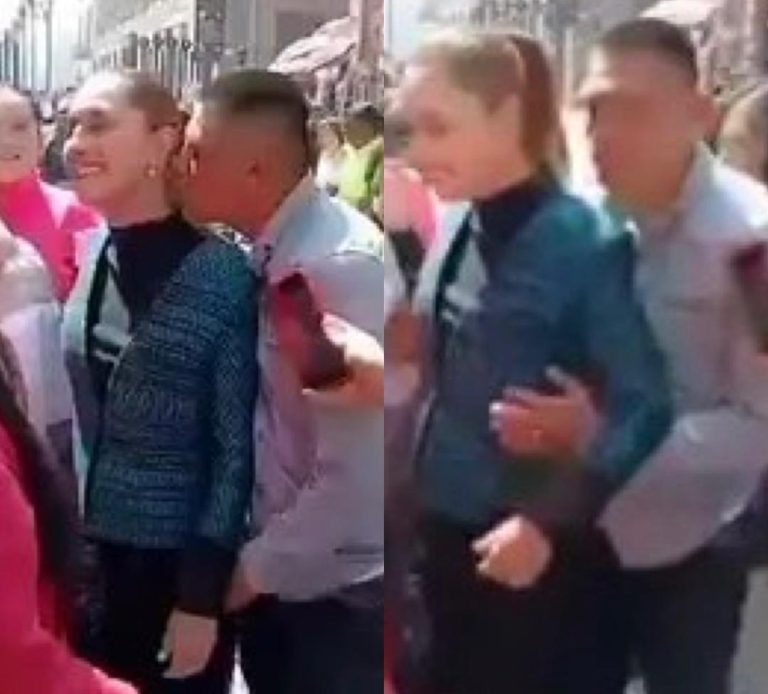 Perezida wa Mexique yakorakowe ku mabere n’umugabo  mu ruhame