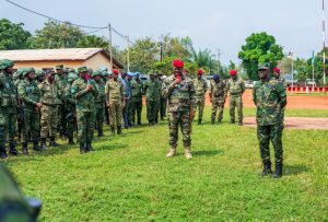 Maj Gen Nyakarundi yashimye ukwiyemeza kw’Ingabo z’u Rwanda zoherejwe muri MINUSCA