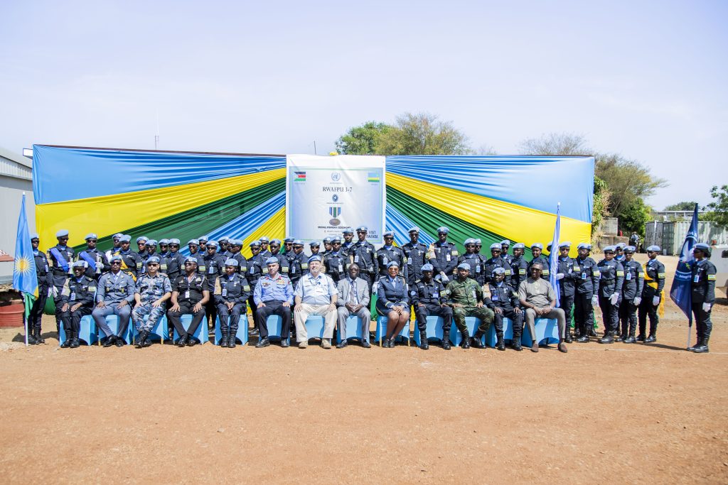 Sudani y’Epfo: Abapolisi b’u Rwanda bambitswe imidali y’Ishimwe